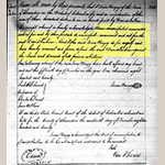 Fig. 6: Detail from the Deed of Emancipation given to David Jarbour from Zenas Kinzey. Records of the Alexandria Circuit Court, Alexandria, VA.