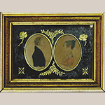 Fig. 11: “William S. Dallam and Letitia Meredith Dallam” by Samuel H. Dearborn, 1811, Lexington, KY. Watercolor on paper in original frame and églomisé mat; HOA: 10”, WOA: 13”. MESDA Collection, Acc. 5449.1, Loan courtesy of Mr. Clifton Anderson.