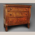 Fig. 15: Chest of drawers attributed to Christian Burgner (possibly with the assistance of John C. Burgner), 1835–1845, Greene Co., TN. Cherry with tulip poplar; HOA: 39”, WOA: 43-1/4”, DOA: 20-3/4”. Private collection, MESDA Object Database file D-32544.