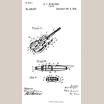 Fig. 41: Daniel Forney Burgner’s patent for “VIOLIN.” Patent No. 483,897, Patented 4 October 1892, United States Patent Office, Washington, DC.