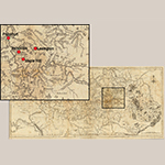 Fig. 13: Detail showing Fayette County, Kentucky (including what would become Woodford County) from the map “A Map of the State of Kentucky from Actual Survey by Elihu Barker of Philadelphia,” engraved T. Conder and published by J. Debrett, 1797, London, England. MESDA Acc. 3292, Douglas Battery Purchase Fund.