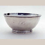 Fig. 17: Bowl marked by Asa Blanchard, ca. 1810, Lexington, KY. Silver; HOA: 3”, DIA: 6-1/2”. Collection of the Kentucky Historical Society, Acc. 1999.79.19, Gift of Henry and Marion Wilson.