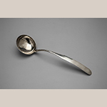 Fig. 18: Ladle marked by Asa Blanchard, 1808-1838, Lexington, KY. Silver; LOA: 13- 1/2”, DIA (of bowl): 3-9/16”. MESDA Acc. 5684.3, Gift of Bob and Norma Noe.