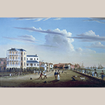 Fig. 2: “View Along East Battery” by Samuel Barnard, 1831, Charleston, SC. Oil on canvas; HOA: 23-3/4”, WOA: 35-1/4”. Mabel Brady Garvan Collection, Yale University Art Gallery Acc. 1932.282.