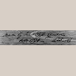 Fig. 5: Jacob Sass signature on the desk and bookcase illustrated in Fig. 4.