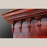 Fig. 42: Detail of cornice on the Gros Shop secretary linen press illustrated in Fig. 38.