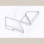 Fig. 16: Mitered half-lap joint. Drawing by the author.