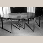 Fig. 27: Reproduction of a two-part elliptical table owned by Thomas Jefferson, made by the author, 1993. Collection of Monticello and the Thomas Jefferson Foundation. Photograph by the author.
