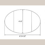 Fig. 30: Plan view of the two-part elliptical table illustrated in Fig. 27. Drawing by the author.