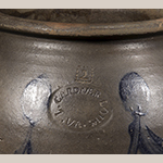 Fig. 3: Detail of impressed stamp “L. GARDNER / LOUN. VA.” on the jar illustrated in Fig. 2. Photograph courtesy of Jeffrey S. Evans & Associates.