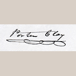Fig. 2: Porter Clay’s signature, taken from a letter to Henry Clay, 7 June 1833, 2014ms0174, Special Collections Research Center, University of Kentucky Libraries.