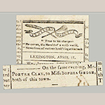Fig. 11: Marriage notice for Porter Clay and Sophia Grosh, Kentucky Gazette (Lexington, KY), 17 April 1804.