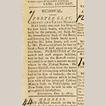 Fig. 12: Notice of Porter Clay’s new shop on Bank Alley, Kentucky Gazette (Lexington, KY), 13 January 1806.
