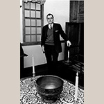 Fig. 1 Frank Horton at the opening of MESDA, January 1965. Old Salem Museums and Gardens Photograph Collection.