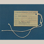 Fig. 4 Exhibition Tag for the court cupboard Frank Horton loaned to the Virginia Museum of Fine Arts for the exhibit "The Furniture of the Old South, 1640-1820"; 1952. Old Salem Museums and Gardens Photograph Collection.