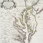 Fig. 3: "A New Map of Virginia. . ." by John Senex (cartographer); London, England; 1721. Ink on paper; HOA: 49 cm, WOA: 54 cm. Lionel Pincus and Princess Firyal Map Division, Map Div. 97-6264 [LHS 37], The New York Public Library. https://digitalcollections.nypl.org/items/510d47da-eeed-a3d9-e040-e00a18064a99 (accessed 6 June 2023).