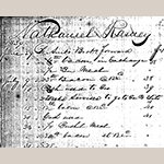 Fig. 10: Heading for Nathaniel Ramey's account in the Pottersville Account Book, ca. 1840, author’s personal collection.