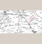 Fig. 16: Potteries at Shaws Creek and Horse Creek Valley identified on a detail from “Map of Edgefield County, SC,” surveyed by Isaac Boles, printed by Joseph Laing, 1871, New York, NY.