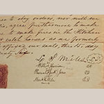 Fig. 20: Agreement between Lewis J. Miles, Willis Harrison, Pharaoh Jones, and Mark Miles to use the mill and pottery at Stony Bluff (1866). Image courtesy of Leonard Todd.