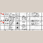 Fig. 22: 1880 United States Census record showing both Millage Williams and Simon [Kinard] likely working at B. F. Landrum's pottery.