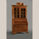 Fig. 7: Desk and Bookcase, 1790–1800, Iredell Co., North Carolina, 1790-1800. Cherry with yellow pine and oak; HOA: 97”, WOA: 49-1/2”, DOA: 23”. MESDA, Acc. 2015.