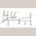 Fig. 17: Diagram drawing of the English single action created by Johannes Zumpe, 1766. Drawing by the author.