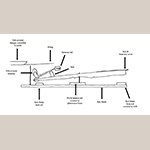 Fig. 19: Diagram drawing of the action found within the Prichard-Correll piano (Fig. 1), 1835-1840. Drawing by the author.