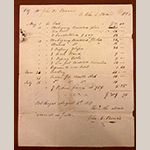 Fig. 18: Bill/Receipt of John Hipkins Bernard to John C. Bowie, May-July 1817. Bernard-Robb Papers, Special Collections Research Center, Swem Library, College of William and Mary, Williamsburg, VA.