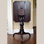 Fig. 19: Tilt-top tea table possibly by John C. Bowie (1786–1851) and/or Walter Bowie (1790–1853), 1817, Port Royal or Norfolk, VA. Mahogany. Private collection; photograph by the author.