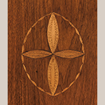 Fig. 39: Detail of lower door inlay on the corner cupboard illustrated in Fig. 6.