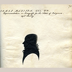 Fig. 55: James Madison silhouette by Joseph Sansom, 1790–1800. Collection of The Winterthur Library: Joseph Downs Collection of Manuscripts and Printed Ephemera, Document 52, Vol. 1, Winterthur Museum, Garden & Library, Winterthur, DE.