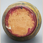 Fig. 16 Base of the lidded jar in Figure 15; Signed “W. F. James/Farmington/N.C.” Photograph by the author.