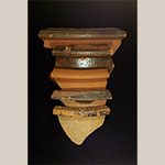 Fig. 37 Crock rimsherds by an unknown maker; Huntsville, Yadkin County, NC; ca. nineteenth century. Lead-glazed earthenware. Private collection. Photograph by the author.