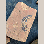 Fig. 49 Kiln tile probably by a James family potter; Davie County, NC; ca. nineteenth century. Private collection. Photograph by the author.