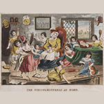 Fig. 1. “The Schoolmistress at Home,” circa 1825, London, England. Etching and engraving on paper; HOA: 5-9/16”, WOA: 7-3/16”. Collection of the Lewis Walpole Library, 825.00.00.05, Yale University, New Haven, CT; available online: http://findit.library.yale.edu/catalog/digcoll:976469 (accessed 2 June 2019).