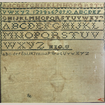 Fig. 2. Sampler by Eliza Jane Graham (1821–1897), 1834, Leadvale, Jefferson Co., TN. Silk on linen; HOA: 19-1/2”, WOA: 20”. Private collection; Tennessee Sampler Survey file TSS 042, online: https://www.tennesseesamplers.com/viewsampler.php?samp_id=042 (accessed 2 June 2019).