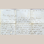 Fig. 16. Letter from Lemira Watts Yarnell to Elizabeth Jane Armstrong, 25 February 1851, Harrison, Hamilton Co., TN. Collection of the United Daughters of the Confederacy, Chapter 89, Knoxville, TN