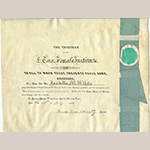 Fig. 26. East Tennessee Female Institution diploma for Isabella M. White (1833-1920), 25 July 1850, Knoxville, Knox Co., TN. Ink on paper; HOA: 13-3/4”, WOA: 15-3/4”. University of Tennessee Libraries, Special Collections, MS 0098, University of Tennessee, Knoxville, TN.
