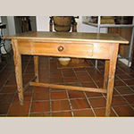 Fig. 29: Kitchen table, ca. 1950-1960, Scotland. Fir; HOA: 28-1/6”, WOA: 41-3/4”, DOA: 27-1/2”. Collection of the Fife Folk Museum, Cupar, Scotland, photograph courtesy David Jones.