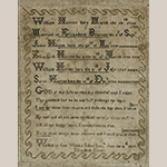 Fig 22. Sampler by Elizabeth Huston, 1807, Lexington, KY,. Silk thread on linen; HOA: 22-5/8”, WOA: 18-7/8”. Speed Art Museum, Acc. 2011.9.19, from the Noe Collection, gift of Bob and Norma Noe, Lancaster, KY.