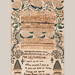 Fig. 31. Sampler by Eleanor Reeve, 1828, Louisville, KY. Silk thread on gauze; HOA: 23-1/2” WOA: 16-1/2”. Private collection.