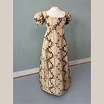 Fig. 5 Dress by unknown maker; Shelbyville, Kentucky; ca. 1825. Silk; HOA 50”. Courtesy of the Kentucky Historical Society, 1960.4. Photograph by Howard Sutcliffe, River Region Costume and Textile Conservation.