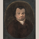 Fig. 9: Rudolph Christ, unknown artist, 1780–1800, Wachovia area, NC or Southeastern PA. Oil on canvas; HOA: 11”, WOA: 8”. Old Salem Museums & Gardens, Acc. 5836.14. Gift of Claire Blackwell.