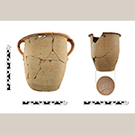 Fig. 22: Reconstructed serving pot (left) and cream pot (right) recovered from Feature 13.