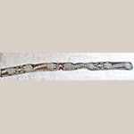 Fig. 23: Beaded strap owned by William Whitley, possibly made by a Chickasaw artisan, 1790–1795, Tennessee. Collection of the William Whitley House State Historic Site, Stanford, KY.
