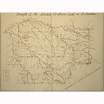 Fig. 6: “Draught of the United Brethren’s Land in N. Carolina,” unknown artist, after maps surveyed and drawn by Andreas Höger, 1754–1755. Ink on paper; HOA: 22-2/3”, WOA: 18-1/2”. Moravian Archives, Herrnhut, Germany, Bd.2.27.a; available online: https://www.unitaetsarchiv.findbuch.net/php/main.php?be_kurz=5453&ve_vnum=15#5453x15 (accessed 21 November 2019).