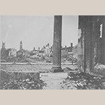 Fig. 7: Ruins of Charleston, SC, looking west from the Circular Congregational Church on Meeting Street, 1865. Pictures of the Civil War, No. 111-B-4667, National Archives and Records Administration, Washington, DC.