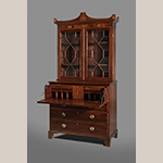 Fig. 13: Secretary bookcase by William Little, 1805-1810, Sneedsboro, NC. Mahogany with yellow pine and tulip poplar; HOA: 94”, WOA: 46”, DOA: 21-3/4. MESDA Acc. 3264, Gift of Mr. and Mrs. James W. Douglas.