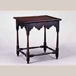 Fig. 14: Tea table, 1720-1730, Eastern VA. Walnut; HOA: 27-1/2”, WOA: 26-3/8”, DOA: 21-1/2”. Colonial Williamsburg Foundation Acc. 1976-429; Gift of Col. & Mrs. Miodrag R. Blagojevich.
