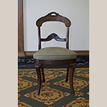 Fig. 18: Chair, ca. 1845, attributed to New York, NY. Mahogany and mahogany veneer; HOA: 34”, WOA: 20”, DOA: 19”. Collection of Preservation Greensboro, Acc. 1978.038 .001; Gift of Mrs. James Lathrop Morehead; Photograph by the author.